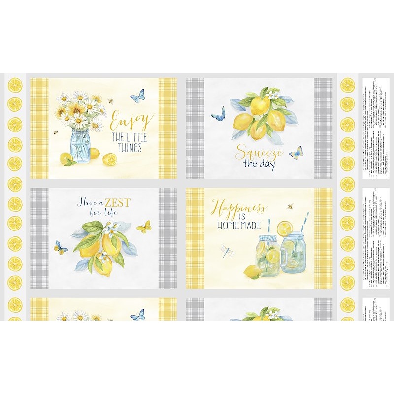 Zest Life Placemat Panel 24" Multi Cynthia Coulter Wilmington Prints Cotton Fabric