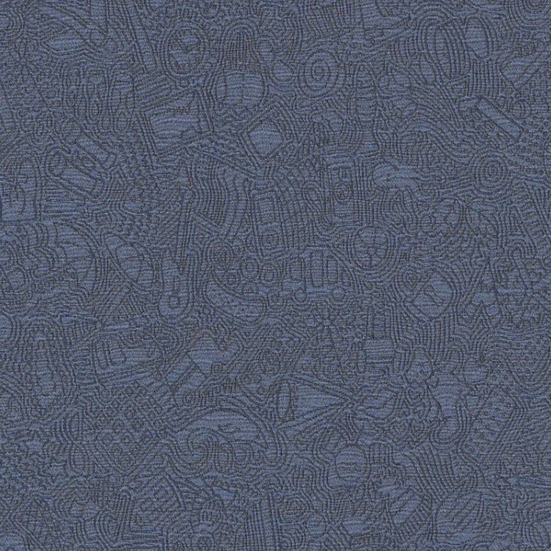 CF Stinson I Spy Indigo Blue Upholstery Fabric