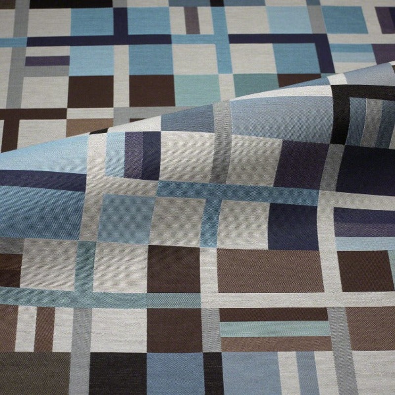 CF Stinson Multiply Tableau Blue Upholstery Fabric
