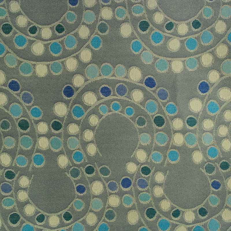 Remnant of Topsy Turvy Igloo Grey Upholstery Fabric