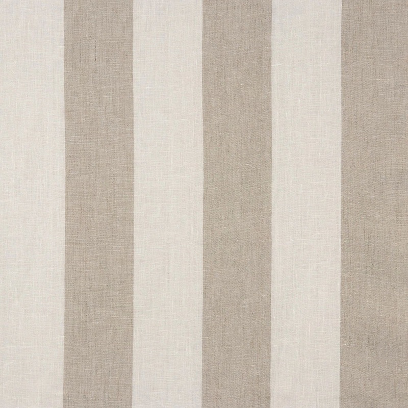 120" Natural Montauk Stripes Linen Fabric