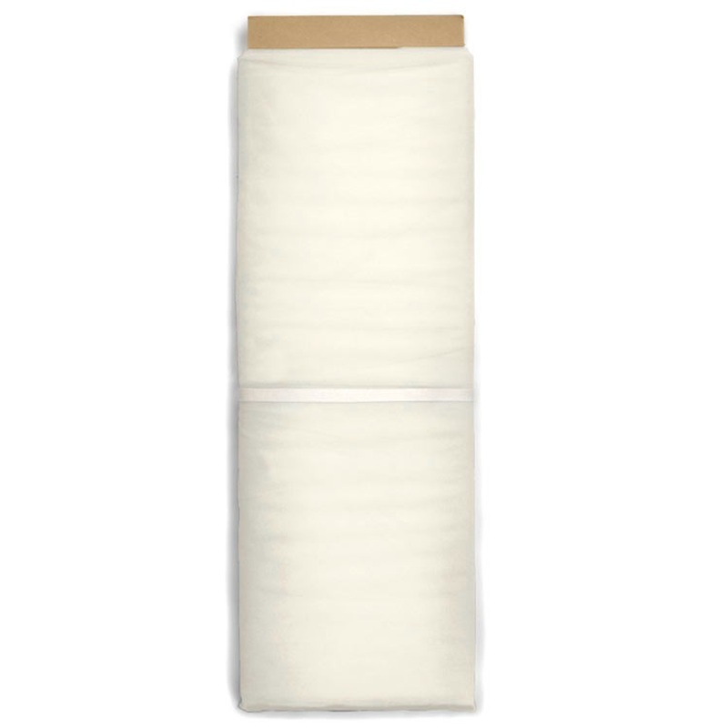 108 Inch Ivory Premium Tulle Fabric
