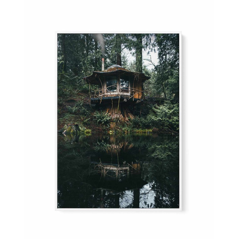 Washington Cabins by Kalen X | Framed Canvas Art Print