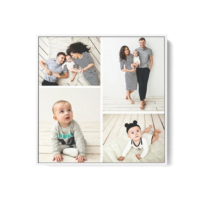 4 Memories In A Square | Framed Canvas Art Print
