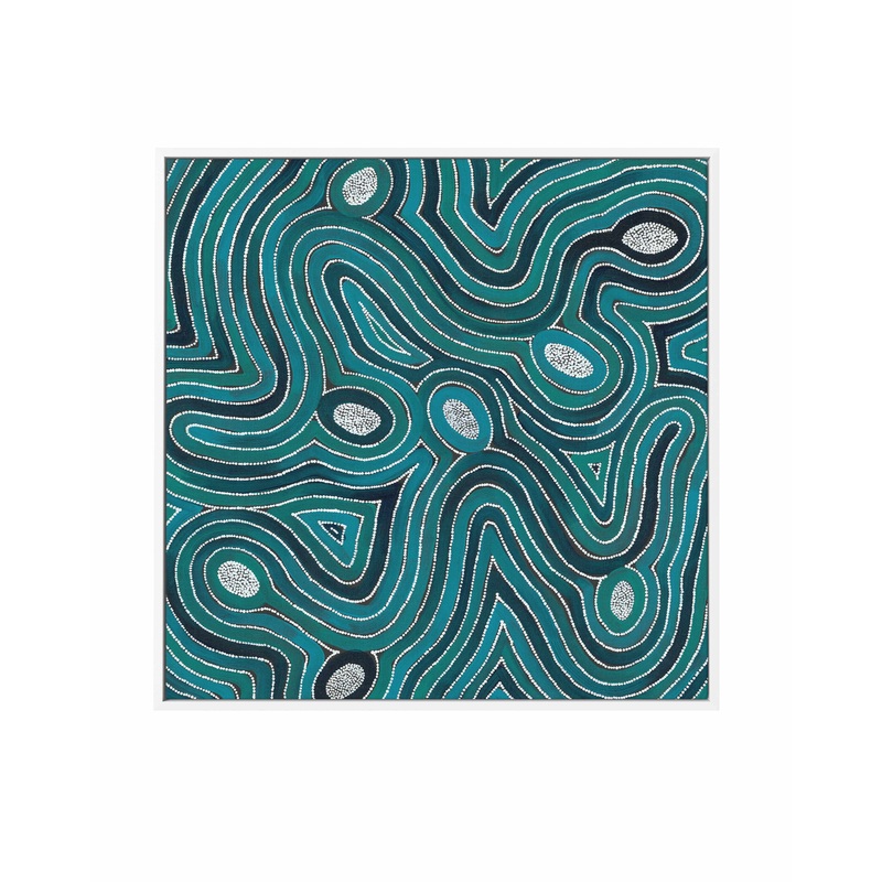 Yarla Jukurrpa II - Cockatoo Creek by Alicka Napanangka Brown | Framed Canvas Art Print