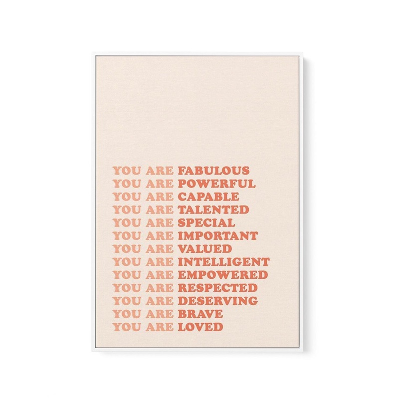 You Are Fabulous | Framed Canvas Art Print