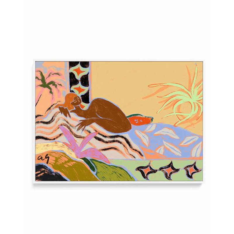 A Moment Of Tranquility by Arty Guava | Framed Canvas Art Print