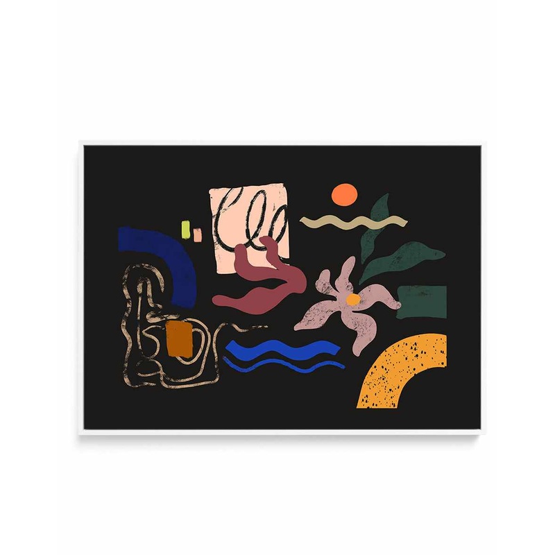 Abstract Floral by Arty Guava | Framed Canvas Art Print