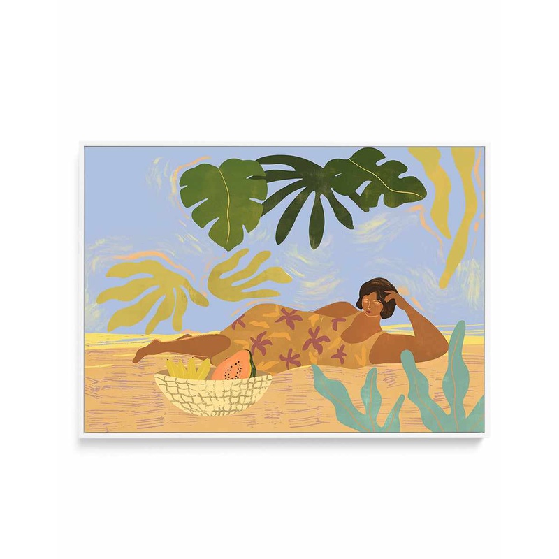 Another Lazy Day by Arty Guava | Framed Canvas Art Print