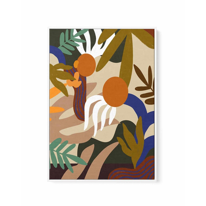 Autumnal Foliage by Arty Guava | Framed Canvas Art Print