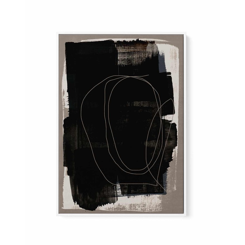 Abstract Brush Strokes 180Z | Framed Canvas Art Print