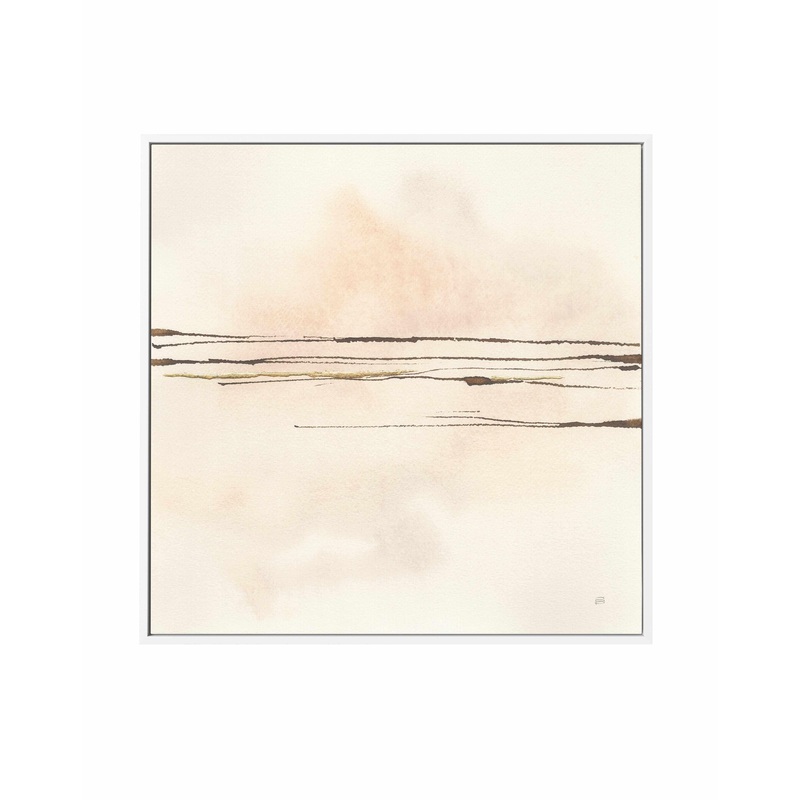 Walnut Minimal IV | Framed Canvas Art Print