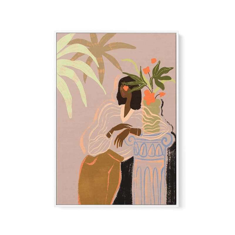 Waiting by Arty Guava | Framed Canvas Art Print