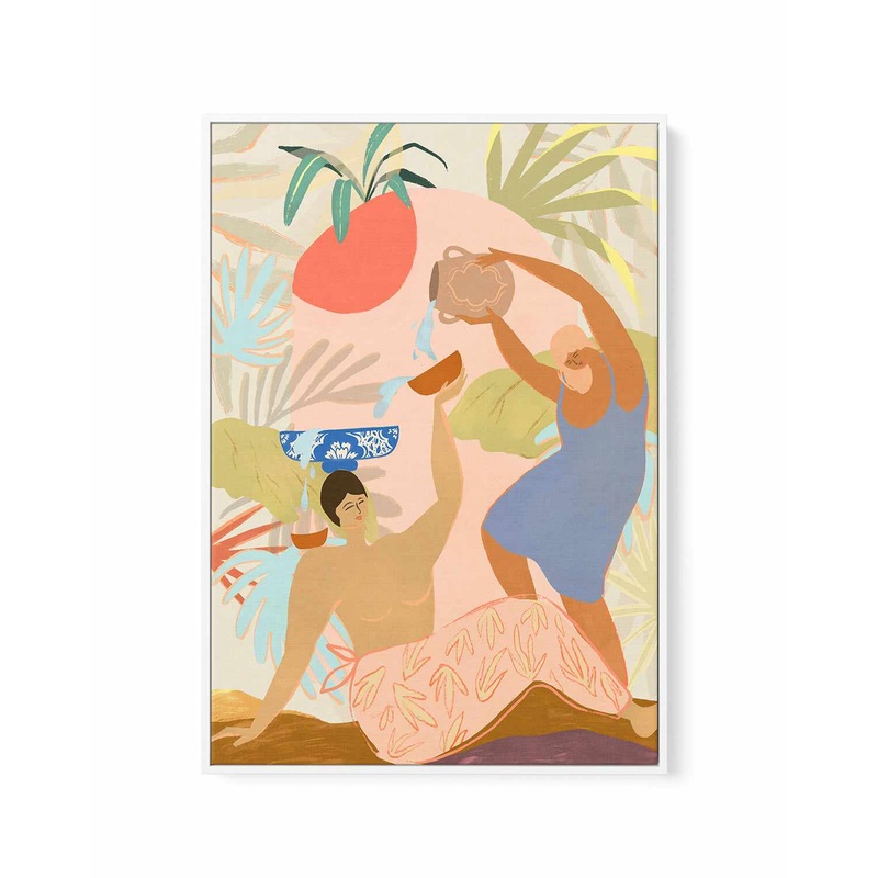 Water Play by Arty Guava | Framed Canvas Art Print