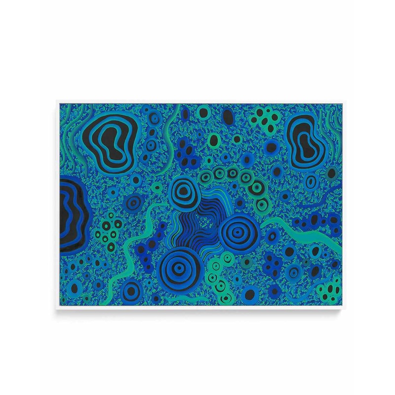 Waterholes by Bianka Carson | Framed Canvas Art Print