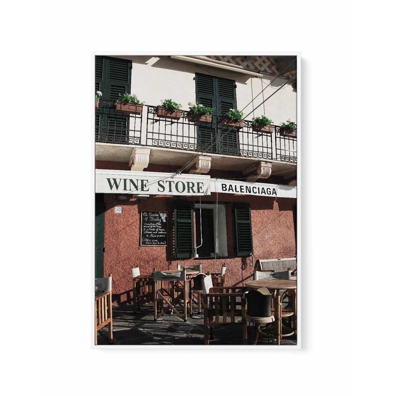 Wine Store, Portofino | Framed Canvas Art Print