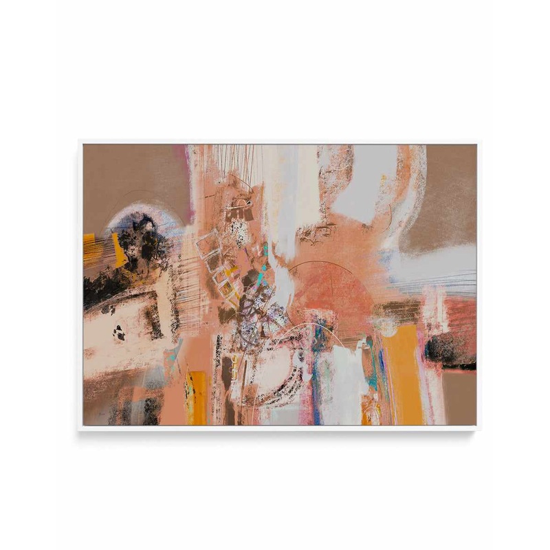 Abstract Peach by Maurizio Piovan | Framed Canvas Art Print
