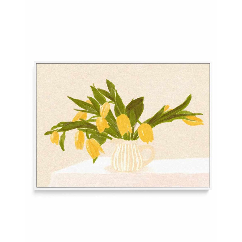 Yellow Tulips by Jenny Liz Rome | Framed Canvas Art Print