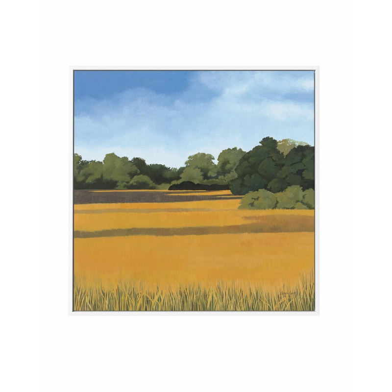 Across From Pond Bridge | Framed Canvas Art Print