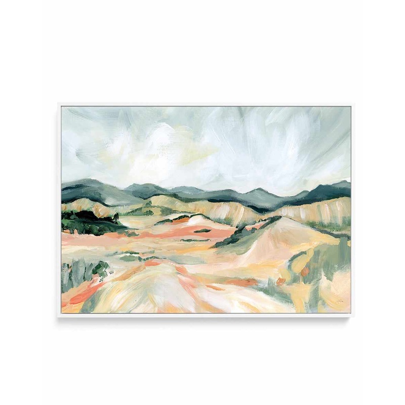 Vermillion Landscape III | Framed Canvas Art Print