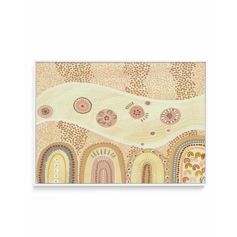 Waterflow by Bigi Nagala | Framed Canvas Art Print