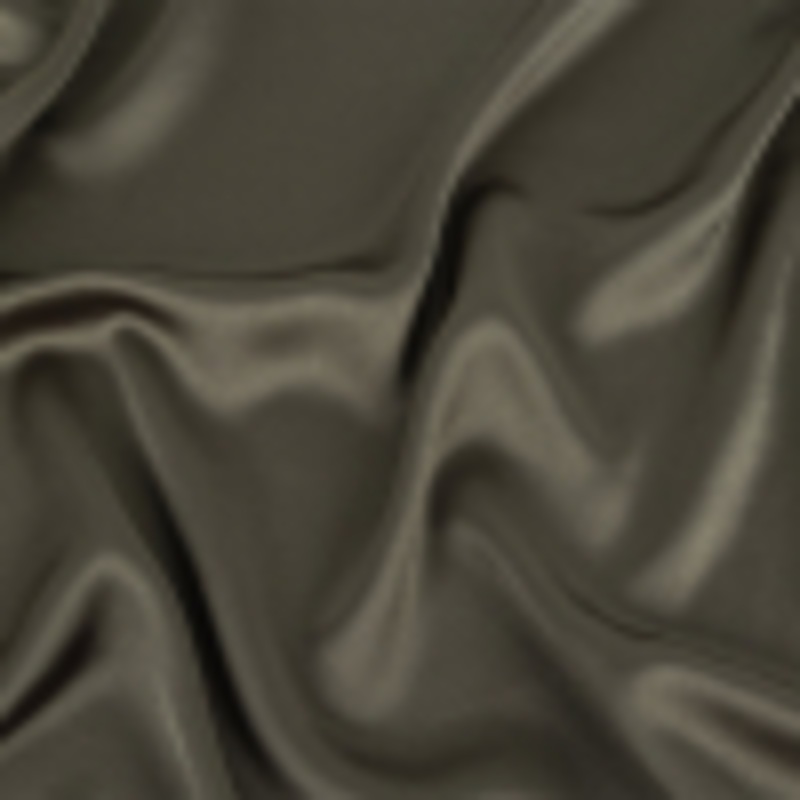 Army Green Satin-Faced Crepe