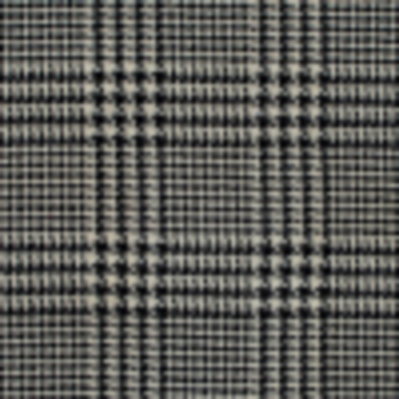 Black and Turtledove Glen Plaid Loosely Woven Wool