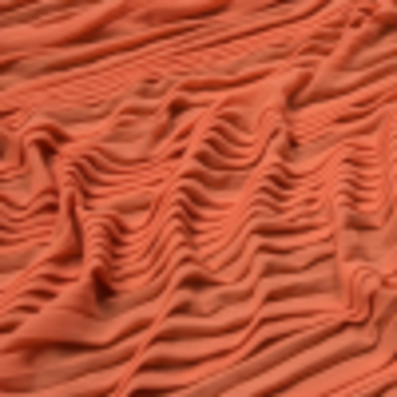 Accordion Pleated Chiffon - Tangerine - Etereo Collection