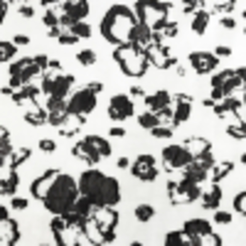 White and Black Floral Luxury Brocade