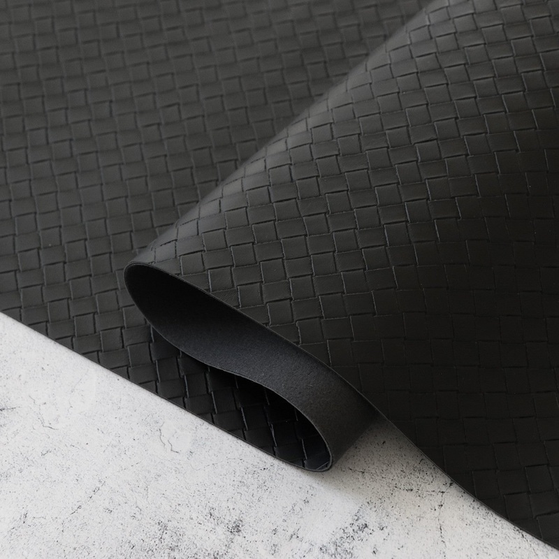 Black Basket Weave Faux Leather  - Special Order
