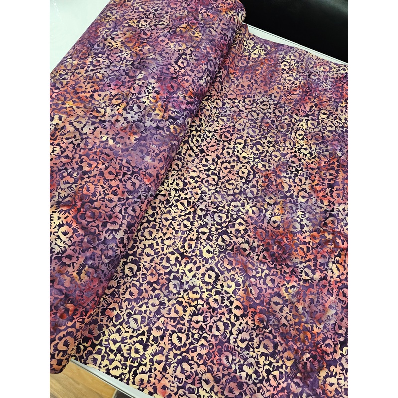 Batik Plum Burgundy Floral