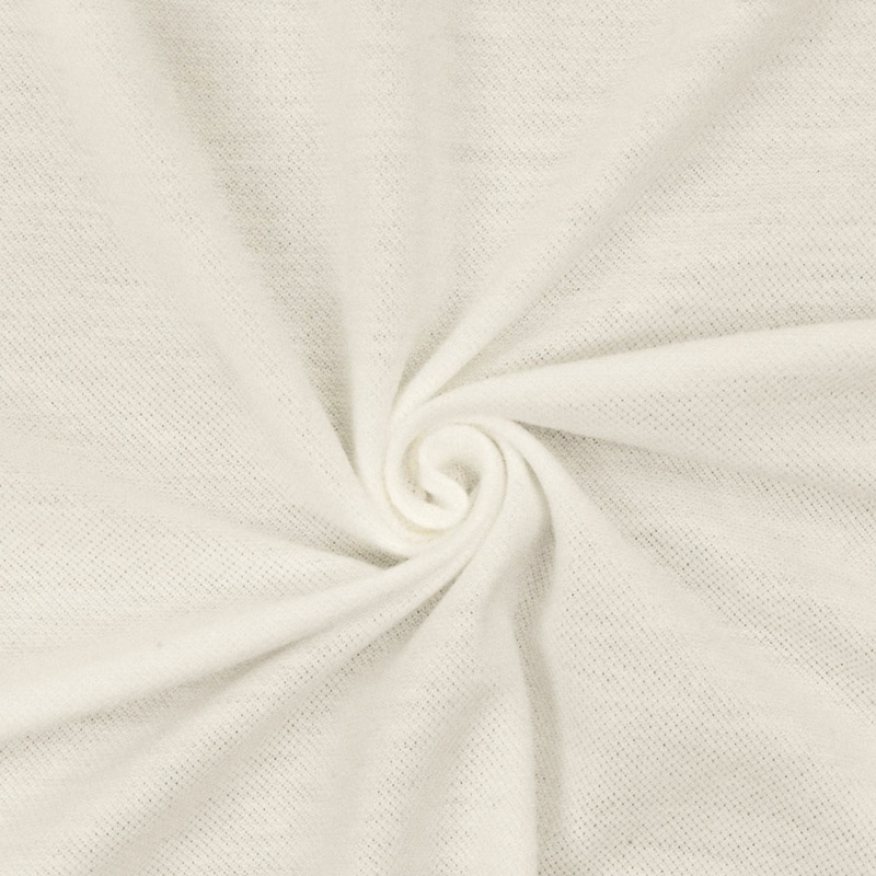 Basic White texture Polyester Cotton Pique Knit Fabric
