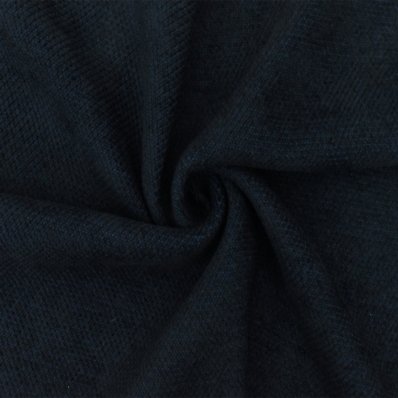 Abyss Blue-Black Dobby Cotton Chenille Woven Fabric