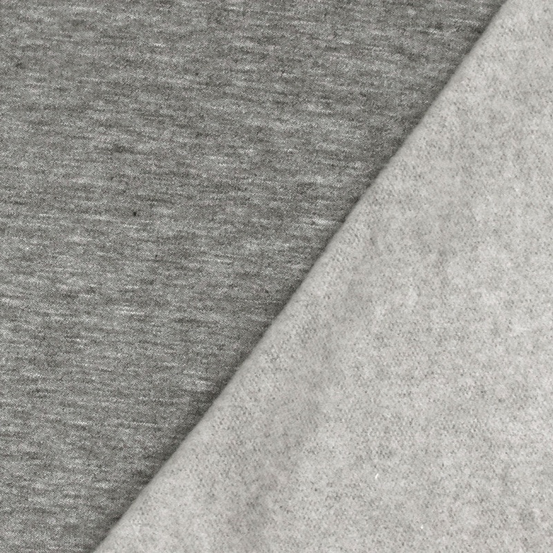 Basic Heather Gray Brushed Baby Terry Fleece Knit Fabric