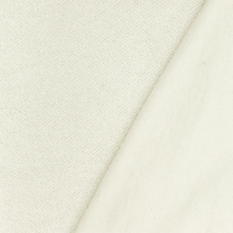 Whisper Ivory Solid Stretch Terry Knit Fabric