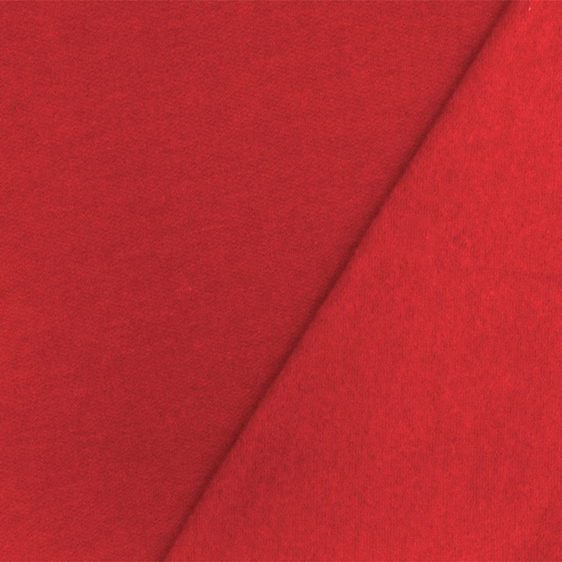 Winter Red Solid Stretch Brushed French Terry Sweatshirt Fleece Knit Fabric