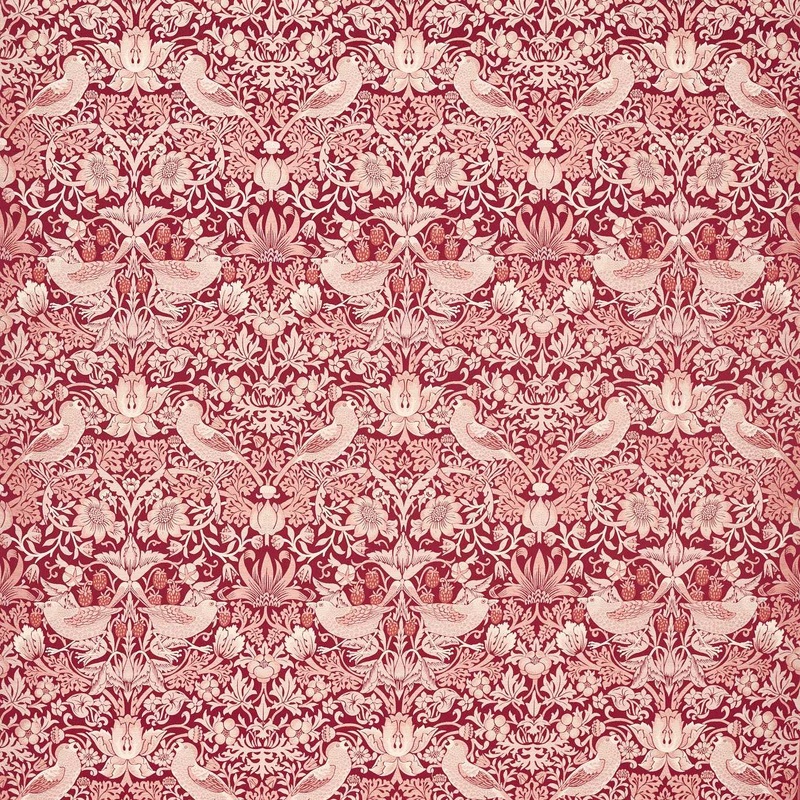 William Morris Strawberry Thief Jacquard Plum