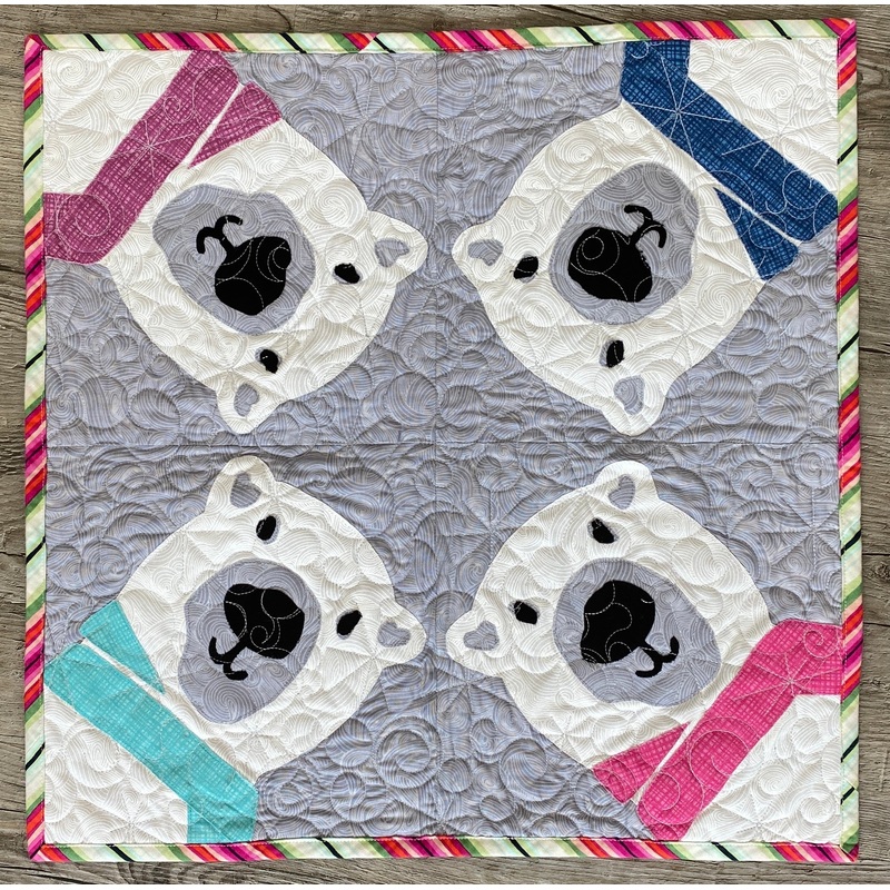 2021 Digital Download Pattern Only: Cotton the Polar Bear, Quilters Trek / Row by Row Experience
