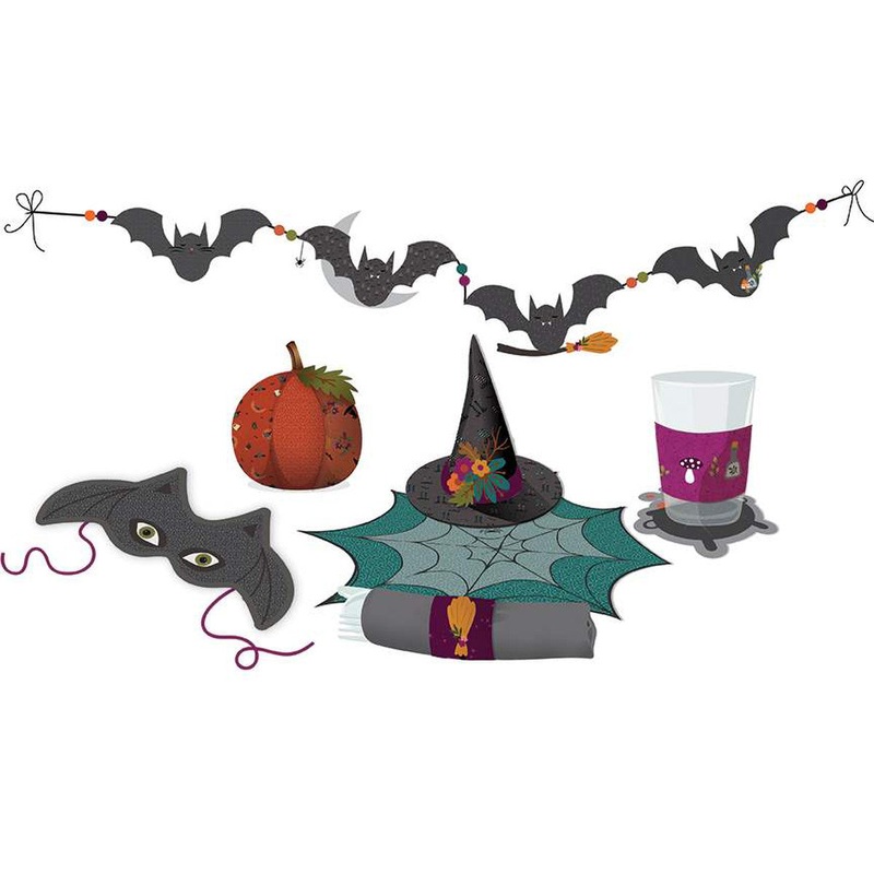 Little Witch Felt Party Panel - FT14567-PANEL - SOLD AS A 36" x 69" PANEL - 100% POLYESTER